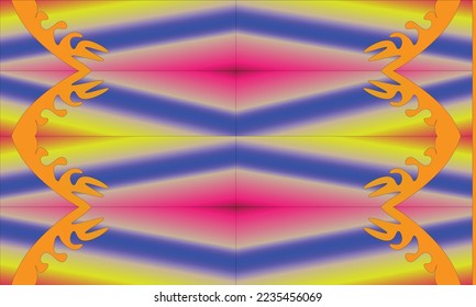 fondo con variaciones de amarillo, naranja, azul, blanco y rosa