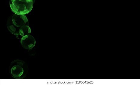 Background with a variety of multi-colored translucent soap bubbles.