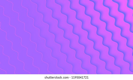Background with a variety of multicolored waves in a paper style.