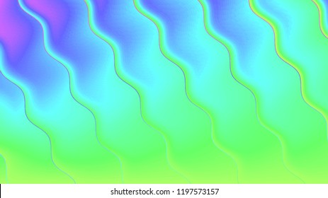 Background with a variety of multicolored waves in a paper style.