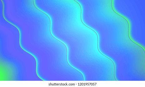 Background with a variety of multicolored waves in a paper style.