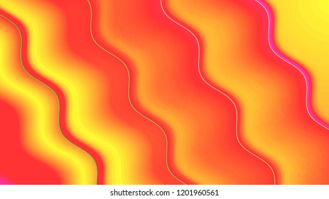 Background with a variety of multicolored waves in a paper style.
