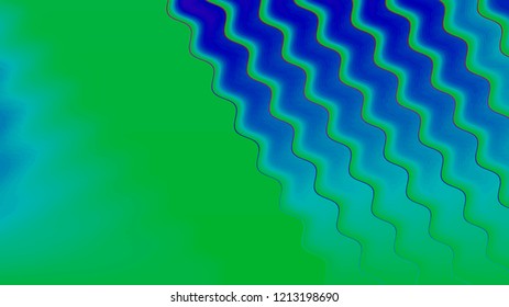 Background with a variety of multicolored waves in a paper style.