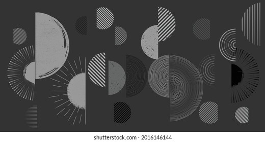 Background with various circles .Modern Design . Elegant poster. Vector geometric textured shapes.