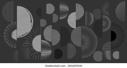 Background with various circles .Modern Design . Elegant poster. Vector geometric textured shapes.