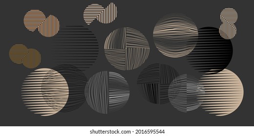 Background with various circles .Modern Design . Elegant poster. Vector geometric textured shapes.