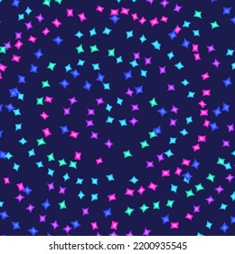 Background with various colored stars. Image for party flyer.
