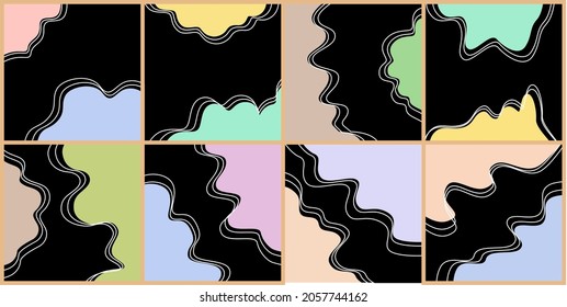 Background with various soft color abstract shapes
