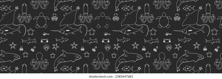 fondo de diversos tipos de peces marinos, vector eps 10 diseño