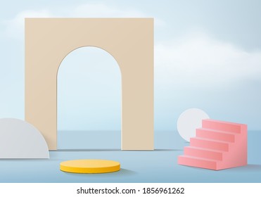 Background Vector 3d Blue Rendering Product Stock Vector (Royalty Free ...