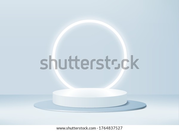 Background vector 3d blue rendering with stage\
product and minimal blue wall scene, minimal product background 3d\
rendering abstract stage geometric shape blue pastel. Stage for\
product light\
platform
