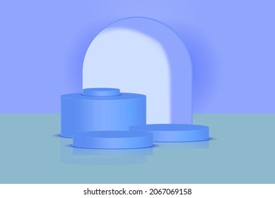 Background vector 3d gray render with podium white 3d and minimal white wall scene, minimal podium white background 3d rendering abstract stage gray. Stage render for product on white podium studio