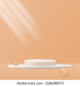 Background vector 3d pastel color round corner pedestal podium with stage product and wall scene. Minimal product background. Abstract stage geometric shape pastel color product display presentation.