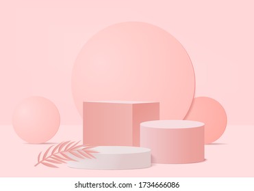 Representación 3d color rosa