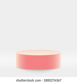 Background vector 3d pink rendering with podium minimal abstract background 3d rendering geometric shape. Stage for awards on website in modern.