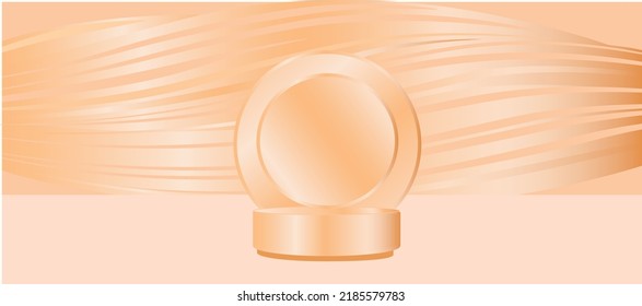 background vector 3D platform, podium. 3d background products display podium scene with  geometric platform.  stand to show cosmetic product.  Luxury gold background