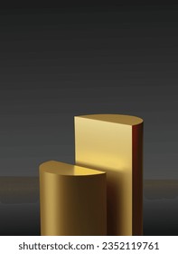 Background vector 3d render with podium. Product scene render on a white podium