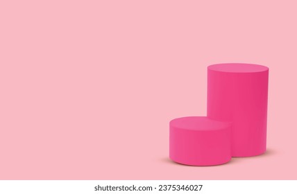 Background vector 3d render with podium. Product scene render on a white podium