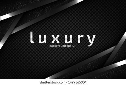Background vector abstract black and silver design Luxury for templates