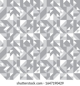 Background vector abstract design. Geometric seamless pattern in gray color. Decorative mosaic wallpaper. Vector illustration.