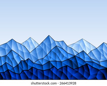 Background. Vector abstract mountains formed from triangles