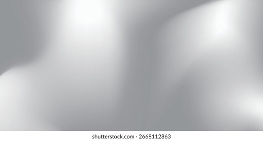 folha cinza de alumínio vetor de fundo com reflexão. Arte fria abstrata de platina e titânio