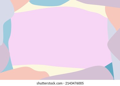 Background, vector banner with spots in soft colors. An element for the design of websites, a frame for text and advertising. EPS 10