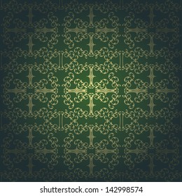 Background vector  baroque  with flowers