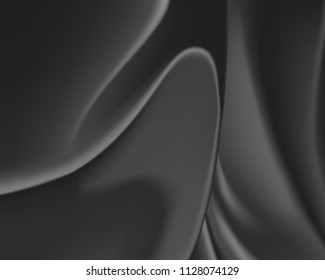 Background vector of black satin fabric
