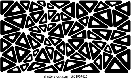 Background with vector black and white rounded triangles