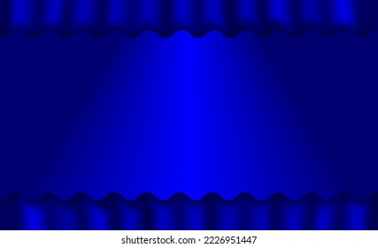 Background vector blue curtain style.