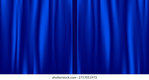 Estilo de cortina azul do vetor de plano de fundo. Moderno dinâmico luz vívida cor da moda