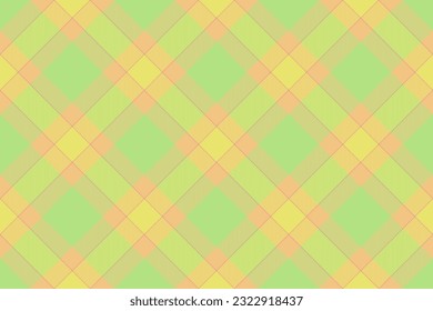 Background vector check of texture tartan plaid with a textile fabric pattern seamless in green and amber colors.