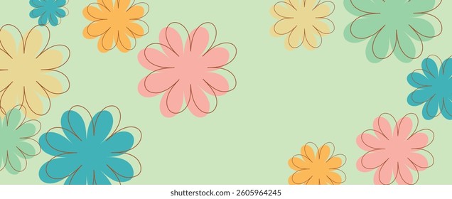 background with vector colors. decoration for the holidays Easter, birthday, mother's day, spring holidays.