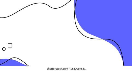 background vector for a cool blue wave-shaped banner