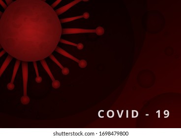 Background vector of Corona virus or COVID-19, Vector and illustration, Template Design