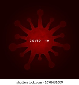 Vector de fondo del virus Corona o COVID-19, Vector e ilustración, Diseño de plantilla