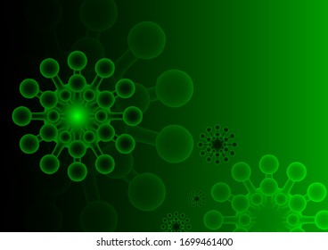 Background vector of Corona virus or COVID-19, Vector and illustration, Template Design