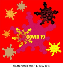 background vector corona virus minimal style