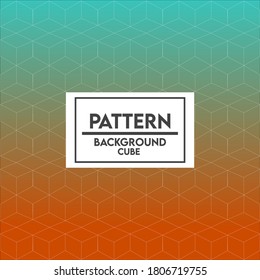 diseño de cubo de vector de fondo degradado azul y naranja.Perfecto para el diseñador