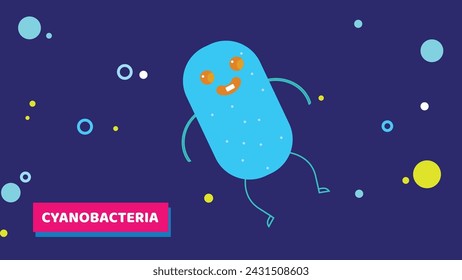 Vector de fondo Cyanobacteria. También llamadas cianobacterias o cianofitas, son un filo de bacterias gramnegativas autotróficas que pueden obtener energía biológica a través de la fotosíntesis