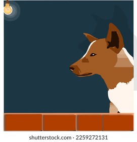 A background vector depending on a dog