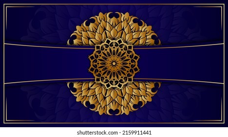 background vector design, with golden mandala decoration