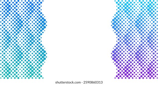 Background vector design with halftone effect. Abstract gradient round dots.