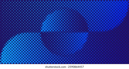 Background vector design with halftone effect. Abstract gradient round dots.