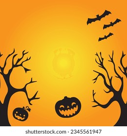 Background vector design with halloween theme