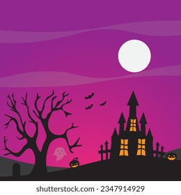 Background vector design with halloween theme