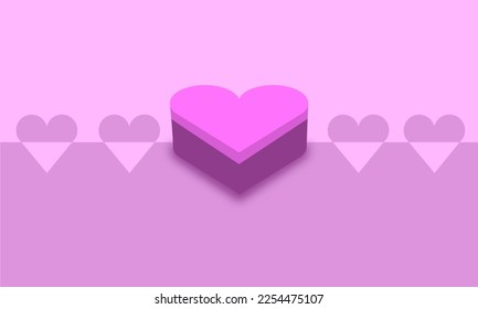 Diseño vectorial de fondo en forma de corazón para el área del espacio de San Valentín Day Copy