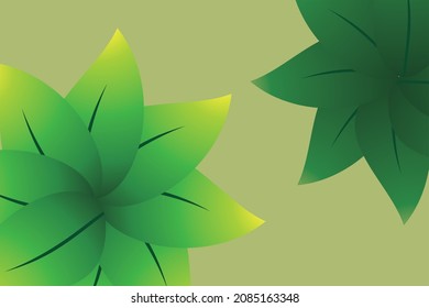 background vector design with shades of fresh leaf green