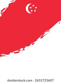 Diseño de fondo de Vector con el tema de la bandera de Singapur para fines de redes sociales, y otros